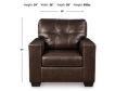 Ashley Santorine Dark Brown Leather Chair small image number 7