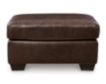 Ashley Santorine Dark Brown Leather Ottoman small image number 1