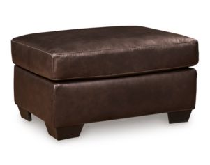 Ashley Santorine Dark Brown Leather Ottoman