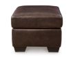 Ashley Santorine Dark Brown Leather Ottoman small image number 3