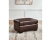 Ashley Santorine Dark Brown Leather Ottoman small image number 4