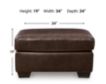 Ashley Santorine Dark Brown Leather Ottoman small image number 5