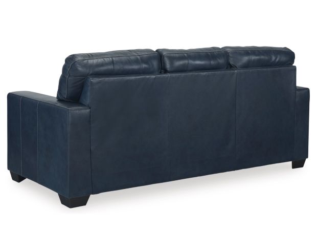 Ashley Santorine Blue Leather Queen Sleeper Sofa large image number 3