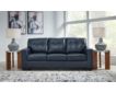 Ashley Santorine Blue Leather Queen Sleeper Sofa small image number 4