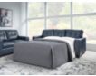 Ashley Santorine Blue Leather Queen Sleeper Sofa small image number 5