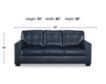 Ashley Santorine Blue Leather Queen Sleeper Sofa small image number 6