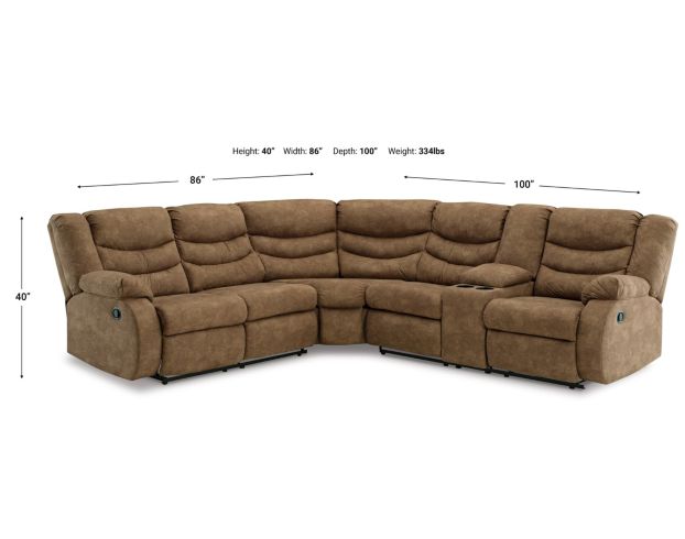 Other, Brown 2pc Sectional Couch Foot Rest