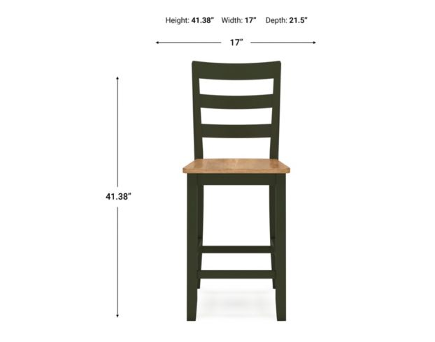 Ashley Furniture Industries In Gesthaven Natural/Green Counter Stool large image number 9