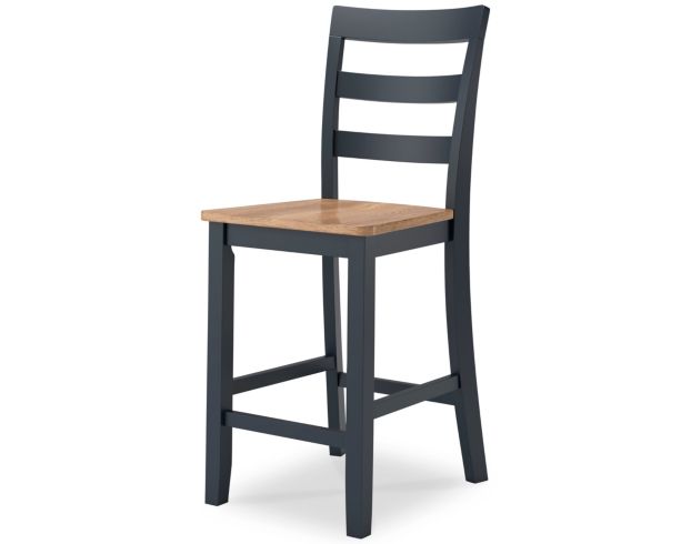 Ashley Furniture Industries In Gesthaven Natural/Blue Counter Stool large image number 2