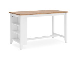 Ashley Furniture Industries In Gesthaven Natural/White Counter Table