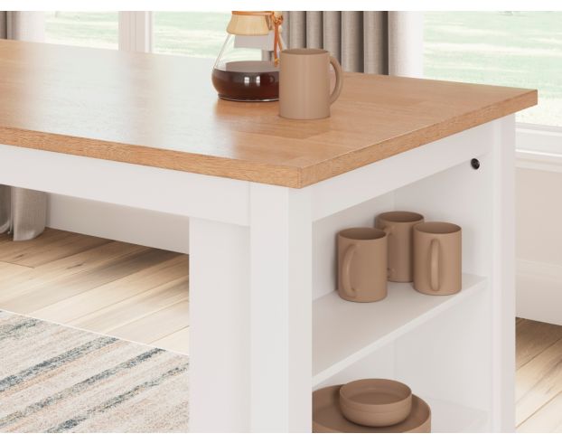 Ashley Furniture Industries In Gesthaven Natural/White Counter Table large image number 8