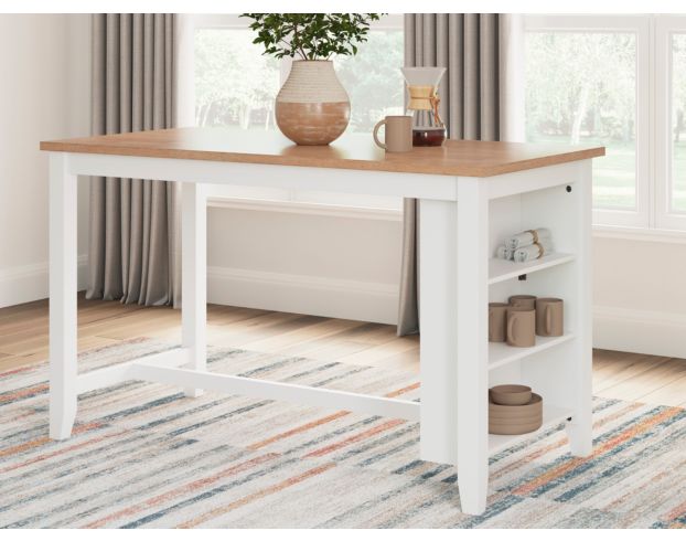 Ashley Furniture Industries In Gesthaven Natural/White Counter Table large image number 9