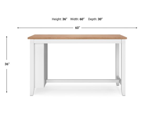 Ashley Furniture Industries In Gesthaven Natural/White Counter Table large image number 10