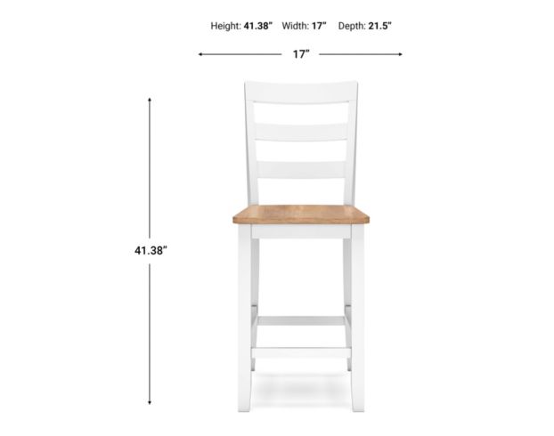 Ashley Furniture Industries In Gesthaven Natural/White Counter Stool large image number 9