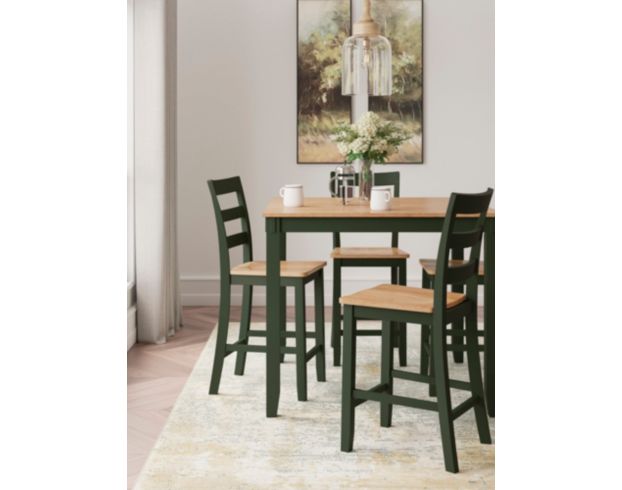 Ashley Furniture Industries In Gesthaven Natural/Green 5-Piece Counter Set large image number 5