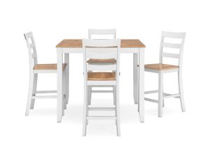 Ashley Furniture Industries In Gesthaven Natural/White 5-Piece Counter Set