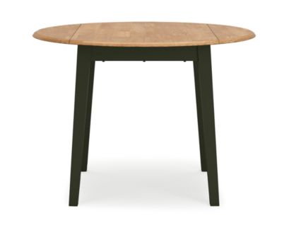 Ashley Furniture Industries In Gesthaven Natural/Green Drop-Leaf Round Table