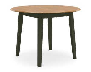 Ashley Furniture Industries In Gesthaven Natural/Green Drop-Leaf Round Table