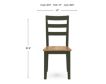 Ashley Furniture Industries In Gesthaven Natural/Green Dining Chair small image number 9