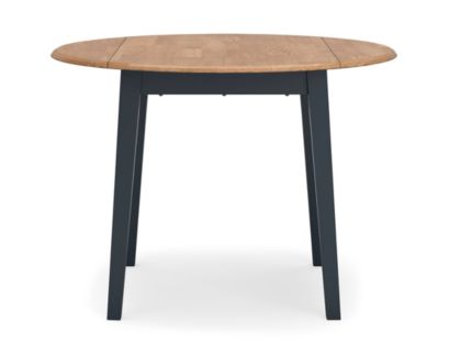 Ashley Furniture Industries In Gesthaven Natural/Blue Drop-Leaf Round Table