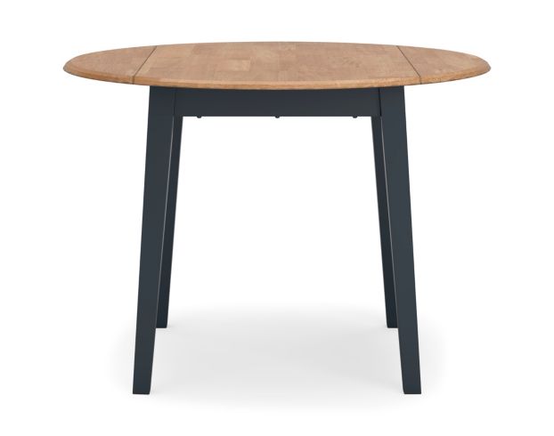 Ashley Furniture Industries In Gesthaven Natural/Blue Drop-Leaf Round Table large image number 1