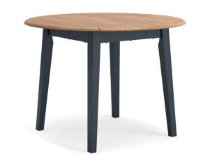 Ashley Furniture Industries In Gesthaven Natural/Blue Drop-Leaf Round Table