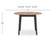 Ashley Furniture Industries In Gesthaven Natural/Blue Drop-Leaf Round Table small image number 7