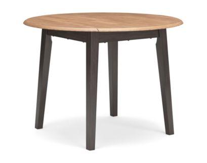 Ashley Furniture Industries In Gesthaven Natural/Brown Drop-Leaf Round Table