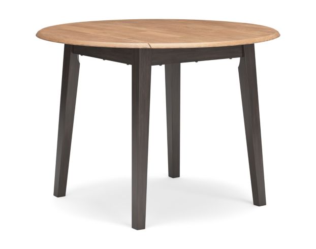 Ashley Furniture Industries In Gesthaven Natural/Brown Drop-Leaf Round Table large image number 2