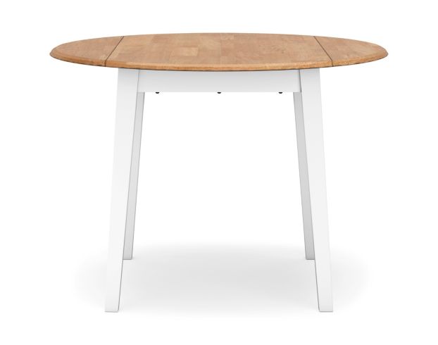 Ashley Furniture Industries In Gesthaven Natural/White Drop-Leaf Round Table large image number 1