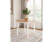 Ashley Furniture Industries In Gesthaven Natural/White Drop-Leaf Round Table small image number 6