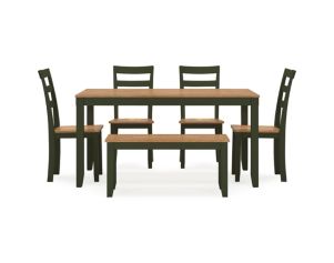 Ashley Furniture Industries In Gesthaven Natural/Green 6-Piece Dining Set