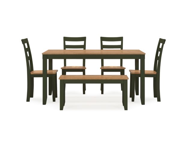 Ashley Furniture Industries In Gesthaven Natural/Green 6-Piece Dining Set large image number 1