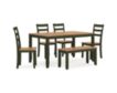 Ashley Furniture Industries In Gesthaven Natural/Green 6-Piece Dining Set small image number 2