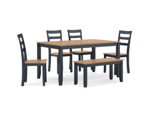 Ashley Furniture Industries In Gesthaven Blue 6-Piece Dining Set