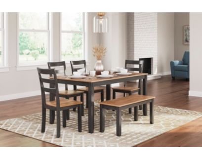 Ashley Furniture Industries In Gesthaven Natural/Brown 6-Piece Dining Set