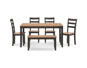 Ashley Furniture Industries In Gesthaven Natural/Brown 6-Piece Dining Set