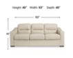 Ashley Furniture Industries In Treasure Trove Almond Leather Sofa small image number 7