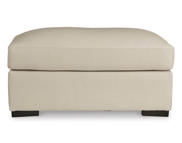 Ashley Furniture Industries In Treasure Trove Almond Leather Ottoman large image number 1