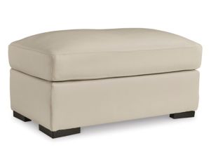 Ashley Furniture Industries In Treasure Trove Almond Leather Ottoman