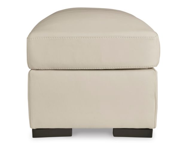 Ashley Furniture Industries In Treasure Trove Almond Leather Ottoman large image number 3