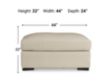 Ashley Furniture Industries In Treasure Trove Almond Leather Ottoman small image number 6