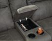 Ashley Austere Gray Reclining Loveseat with Console small image number 3