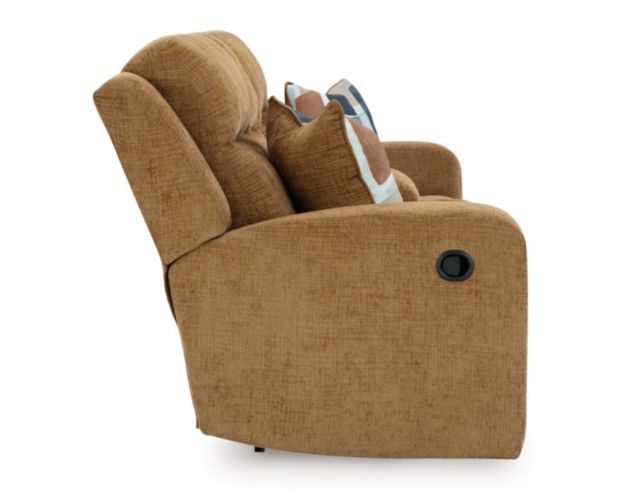 Ashley Furniture Industries In Kanlow Honey Reclining Loveseat with Console large image number 6