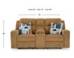 Ashley Furniture Industries In Kanlow Honey Reclining Loveseat with Console small image number 9