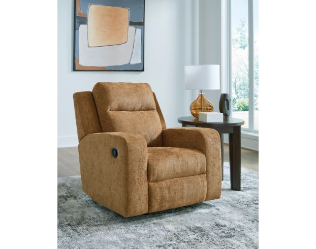 Ashley Furniture Industries In Kanlow Honey Rocker Recliner large image number 2