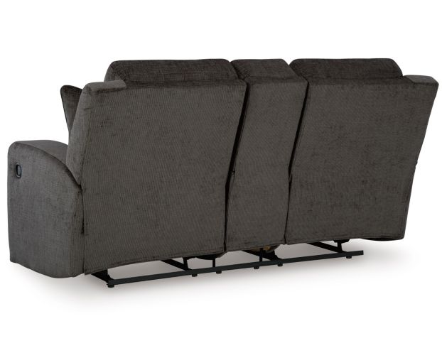 Ashley Furniture Industries In Kanlow Dusk Reclining Loveseat with Console large image number 6