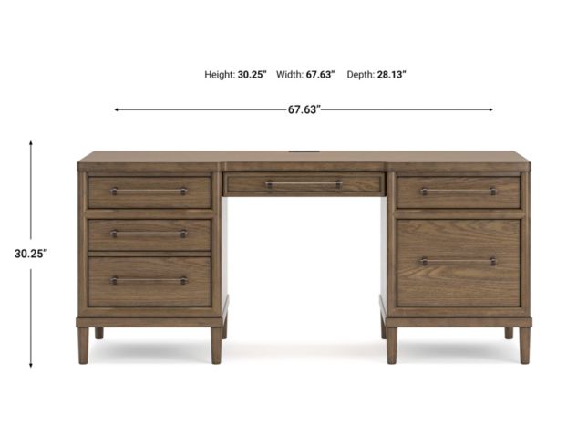 Ashley Furniture Industries In Roanhowe 68-Inch Desk large image number 7