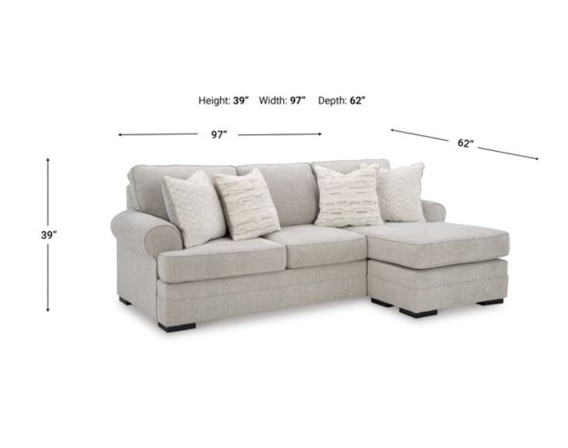 Ashley Furniture Industries In Eastonbridge Gray Sofa with Reversible Chaise large image number 11