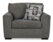 Ashley Furniture Industries In Gardiner Charcoal Gray Chair and a Half small image number 1